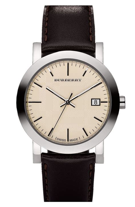 burberry leather watch|burberry watch outlet.